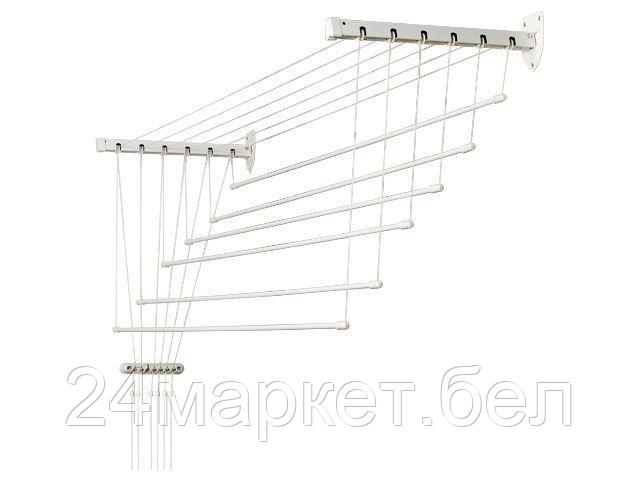 Сушилка для белья алюминиевая 1,8 м, 6 стержней, универсальная лифт, PERFECTO LINEA (6 прутьев)
