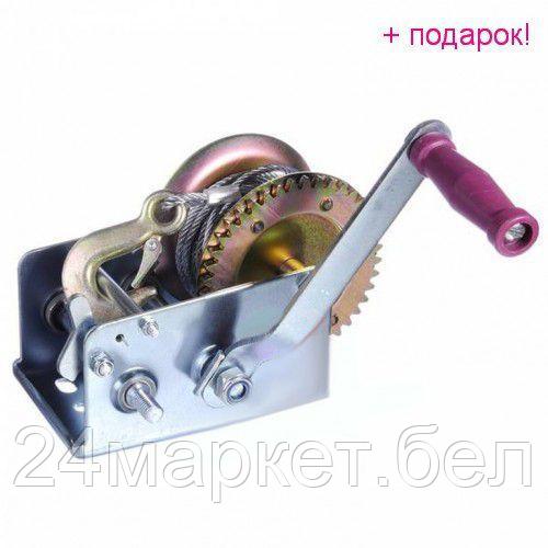Rock FORCE Лебедка ручная барабанная двухскоростная, 900кг(стальной трос, диаметр троса-5мм, длина троса-10м ) Rock FORCE RF-TRT1201C