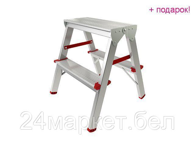 PRO STARTUL Россия Лестница-стремянка алюм. двухсторонняя 44 см 2 ступ. 1,9кг PRO STARTUL (ST9941-02)