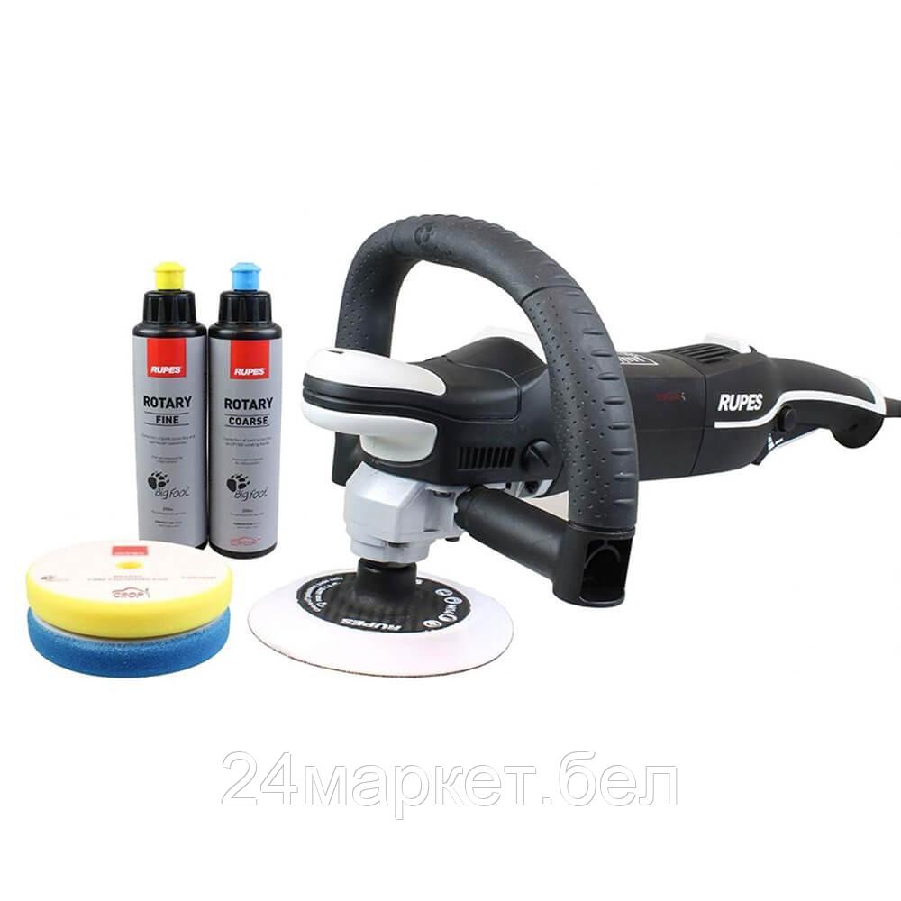 RUPES LH 19E/STN LH 19E/STN Полиров. набор: рукоять, подошва d125 мм. 2 диска d130/135 мм(голубой и жёлтый), 2 пасты