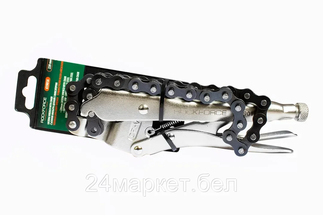 RF-61901A RockFORCE Съемник масляного фильтра цепной с фиксацией (Ø 120мм)