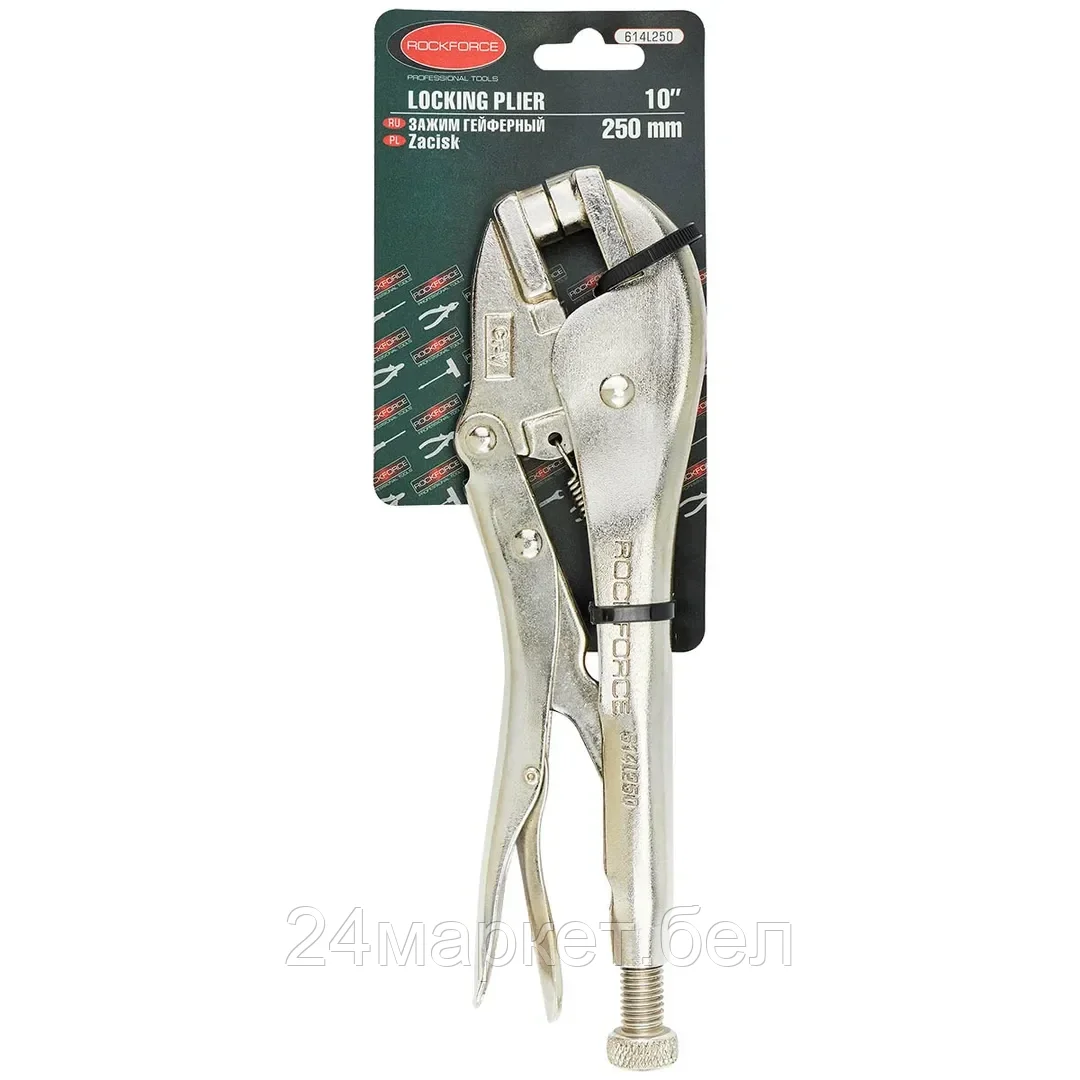 Rock FORCE Зажим гейферный специальный с "точечный"10"-250мм Rock FORCE RF-614L250