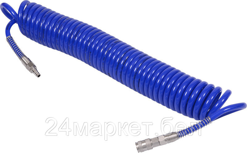 МАСТАК 680-08115SQ МАСТАК Шланг пневматический спиральный высокого давления 8х12 мм, 15 м, полиуретановый, фитинги