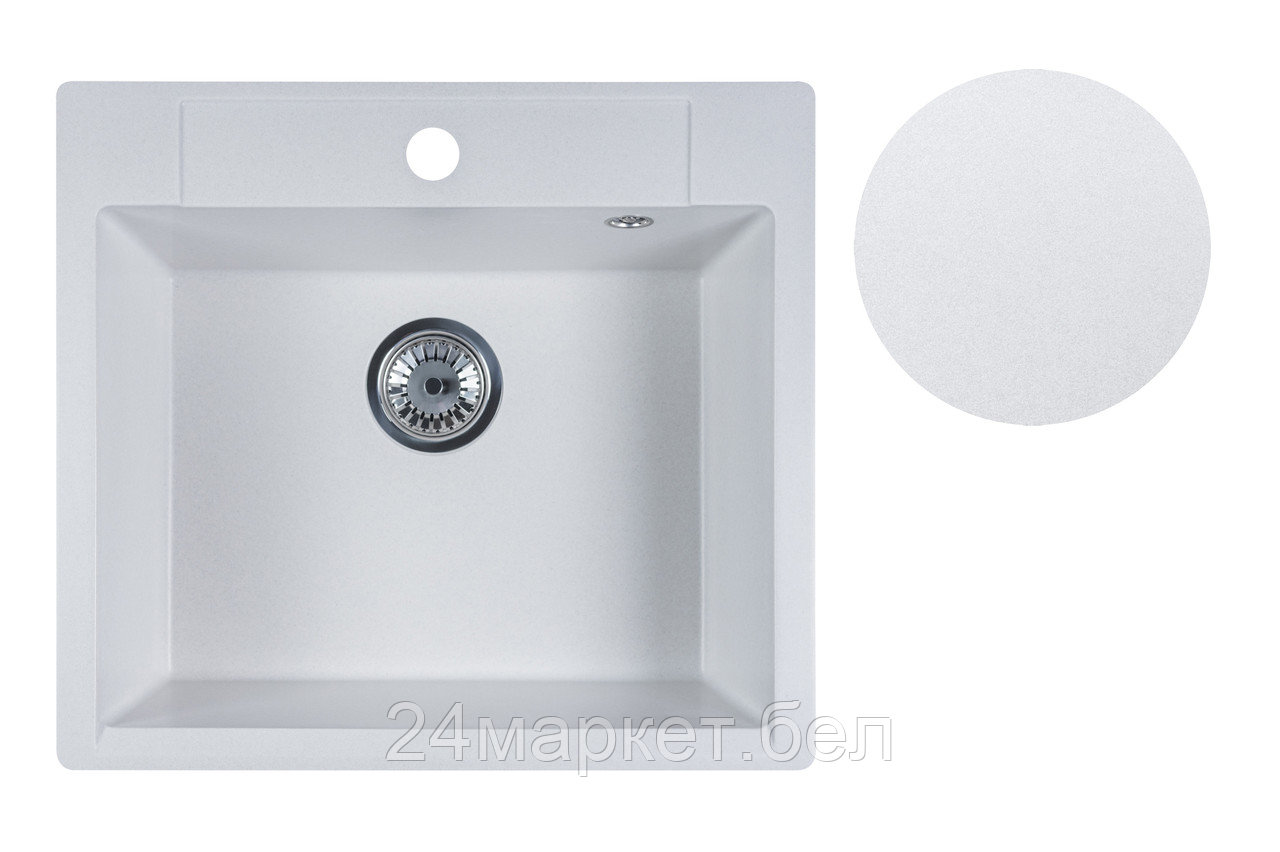 Мойка кухонная из искусственного камня UNIT белый 550х500 мм, AV Engineering