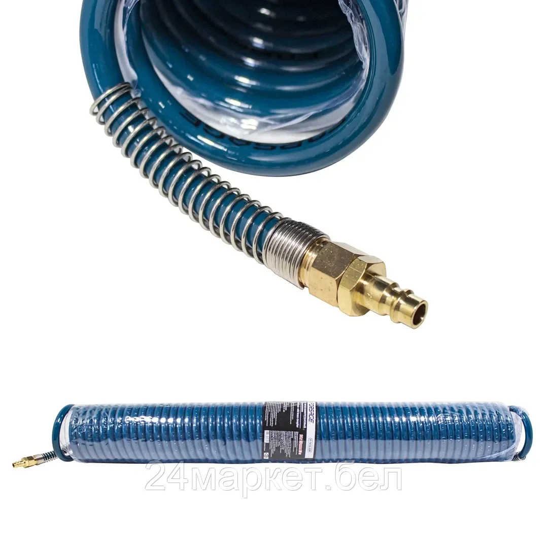 FORSAGE Шланг витой полиуретановый 10мм х 14мм х 20м с быстроразъемами (латунь, максимальное давление - 15bar, рабочая температура от -20 до +60 гр.) Forsage F-1410-20M