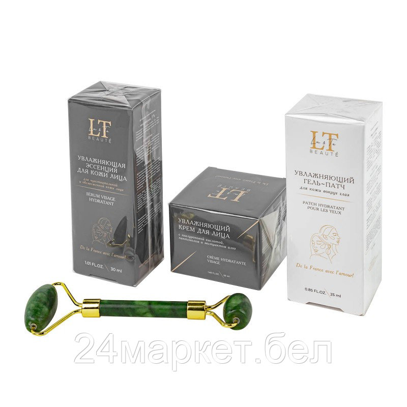La and Te beaute Набор косметики Гель-патч+Эссенция+Крем для лица+Массажный ролик LT-22