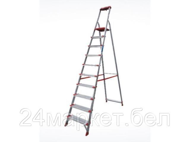 Лестница-стремянка алюм. проф. 217 см 10 ступ. 10,1кг NV500 Новая Высота (с лотком-органайзером, макс. нагрузка 180кг)