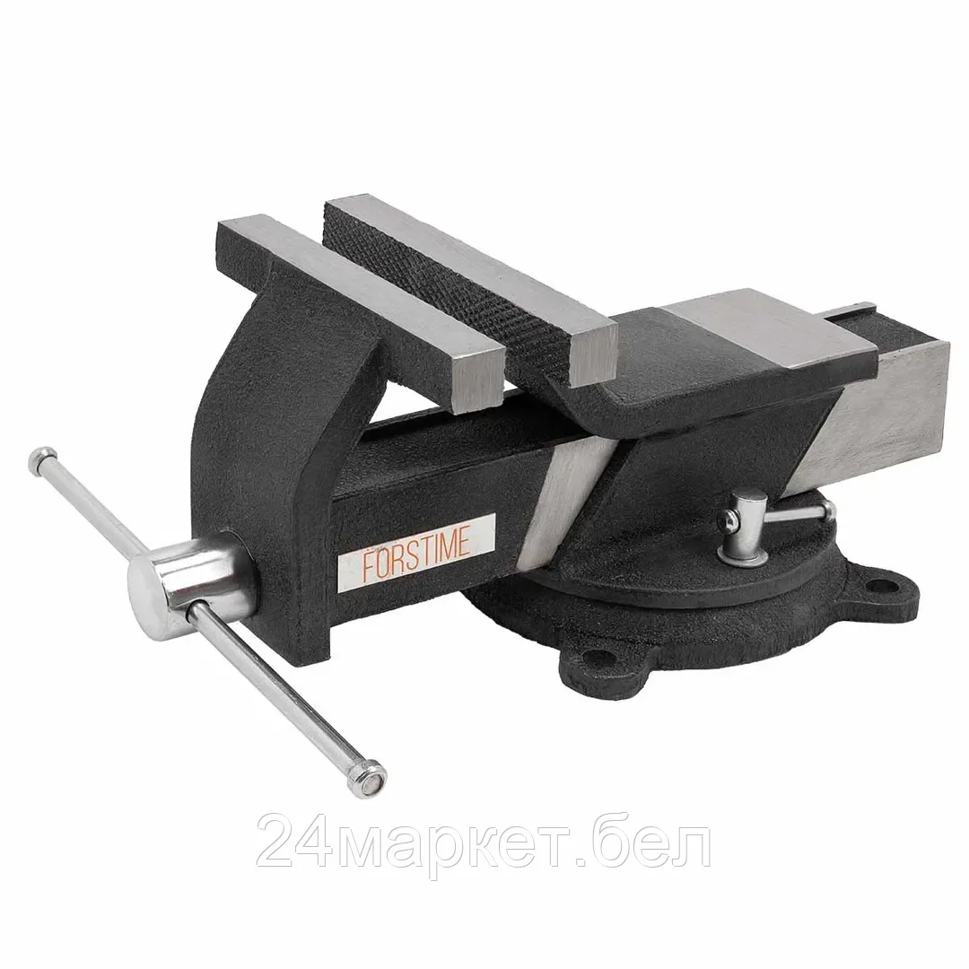 FT-6540804 FORSTIME Тиски стальные поворотные с наковальней 4"-100мм