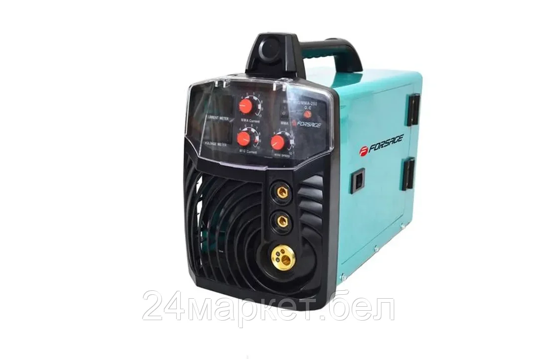 F-MIG/MMA250 Forsage Сварочный аппарат Profi MIG, MMA(220V, 7.2кВт, 20-250А, электрод 1,6-5мм, проволока 0.6-1мм, к-т мощности 0.98, раб. цикл 60%, IP2IS)с аксессуарами