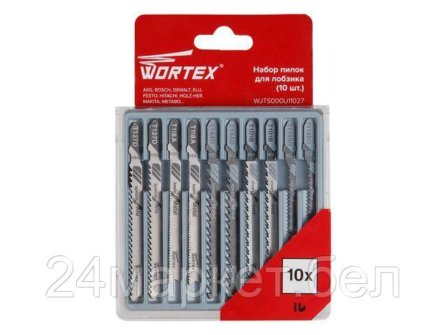 WORTEX Китай Набор пилок для лобзика универсальный 10 шт. WORTEX (2 шт каждой: T118A, T119BO, T144D, T101B, T127D)