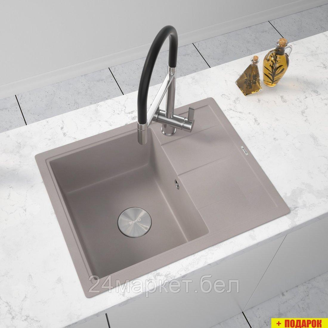 Кухонная мойка ZorG Rock 65 Premium alumetallic