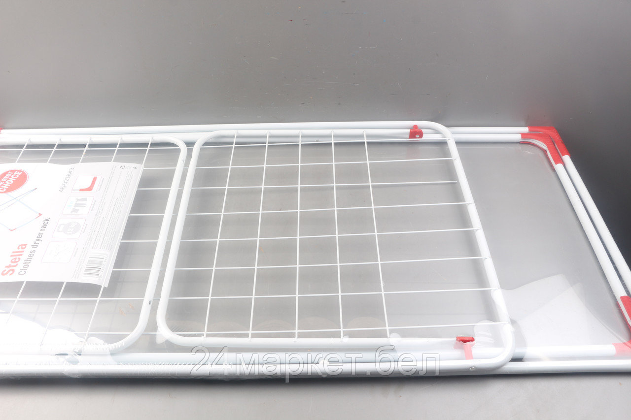 Сушилка для белья напольная, 18м, серия Stella, бело-красная, PERFECTO LINEA уцененный (0037371260