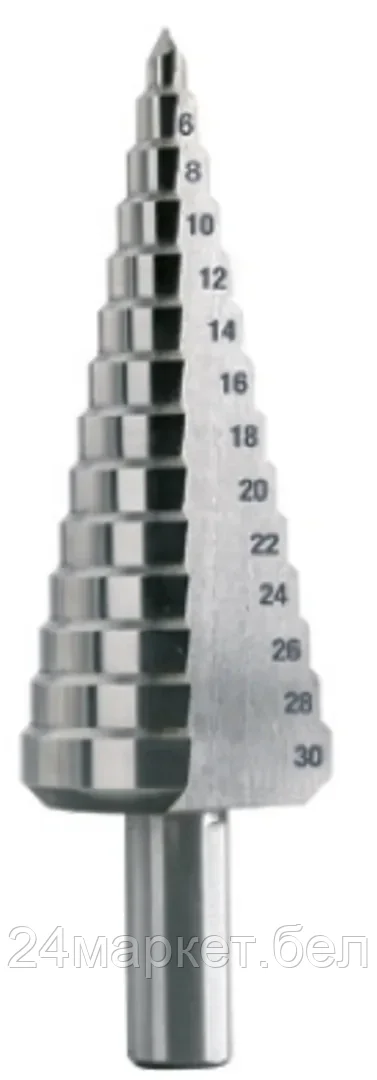 Сверло по металлу ступеньчатое HSS-G 4-30мм (13 ступеней, d10мм, L97мм) Krino 118306