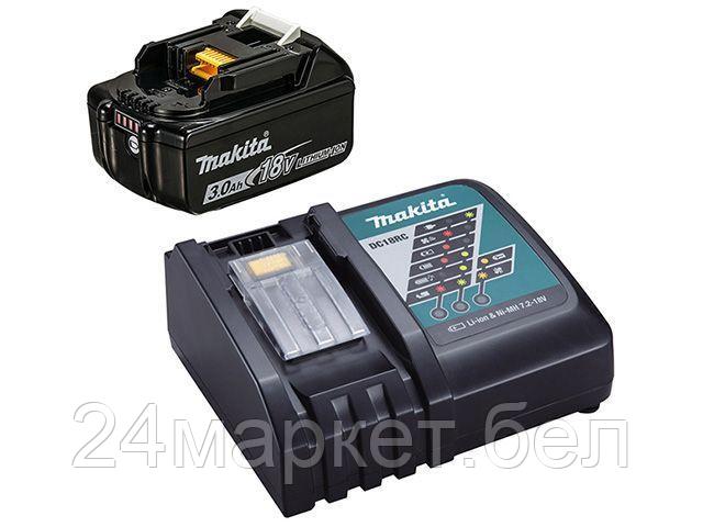 MAKITA Китай Комплект аккумулятор 18.0 В DC18RC 1 шт. + зарядное устройство BL1830B (Набор DC18RC 18V 3,0 Ah 1 шт. + BL1830B) (MAKITA)