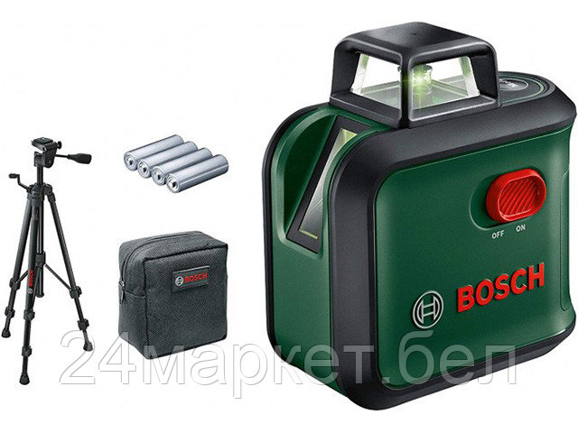 BOSCH Германия Нивелир лазерный BOSCH Advanced Level 360 Set со штативом в кор. (проекция: крест, до 24 м, +/- 0.40 мм/м, резьба 1/4")