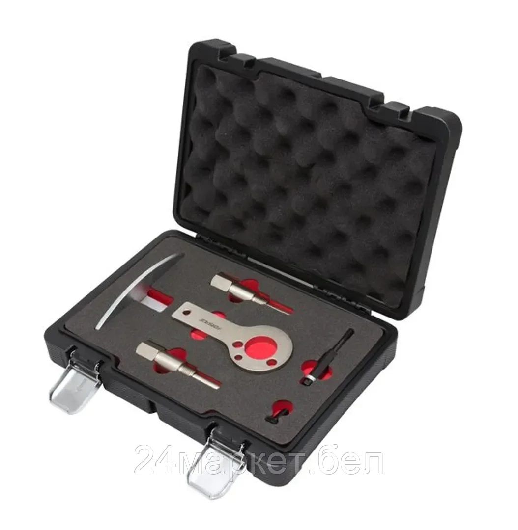 FORSAGE Набор фиксаторов для обслуживания двигателей Fiat, Alfa Romeo, Lancia 6пр.(1.6, 1.9, 2.0, 2.4 JTD 1.9JTD 16V 2.4JTD 20V), в кейсе Premium Forsage F-934G1CD