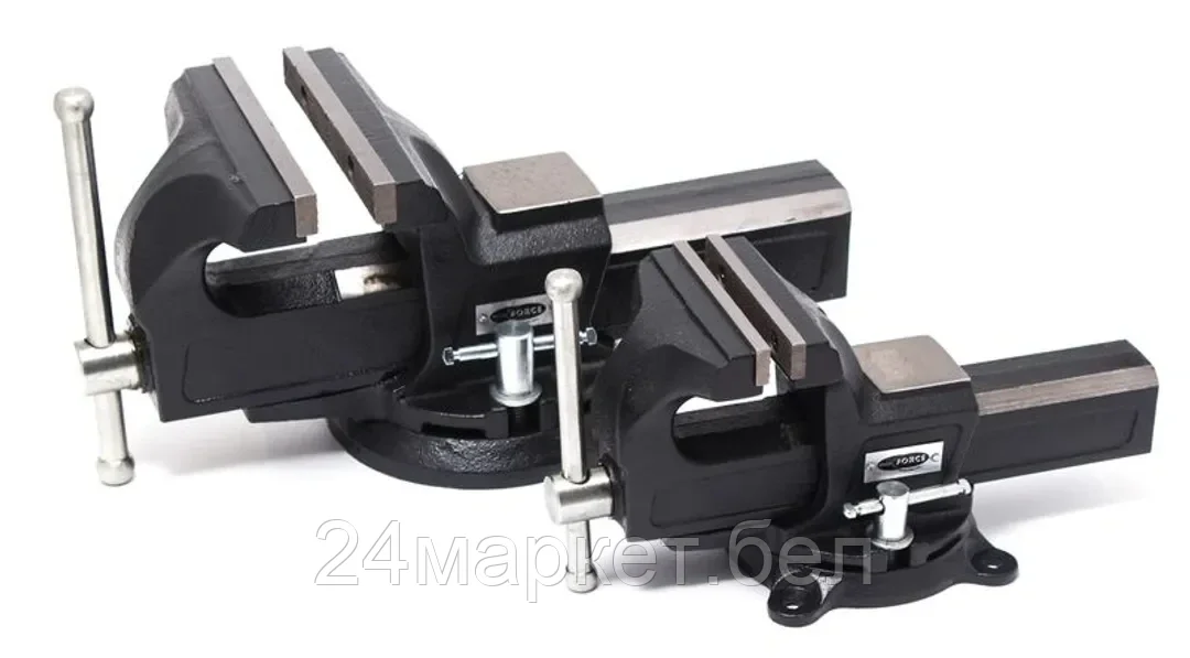 RF-6540203 RockFORCE Тиски стальные поворотные с наковальней  3"-75мм