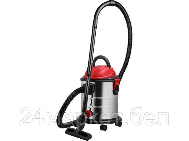 Пылесос строительный WORTEX VC 1512-1 WS 1200 Вт, 20 л, провод 4 м, шланг 3 м (без доп. розетки, 35 мм диаметр шланга) 1329991