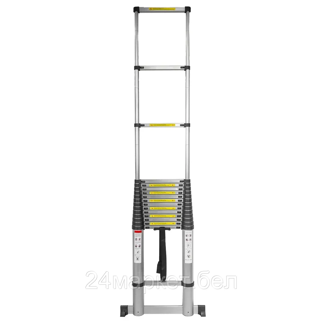 Лестница телескопическая алюминиевая односекционная (7.2м,16ступенек, max нагрузка 150кг, вес 18.7кг) Forsage F-UP720