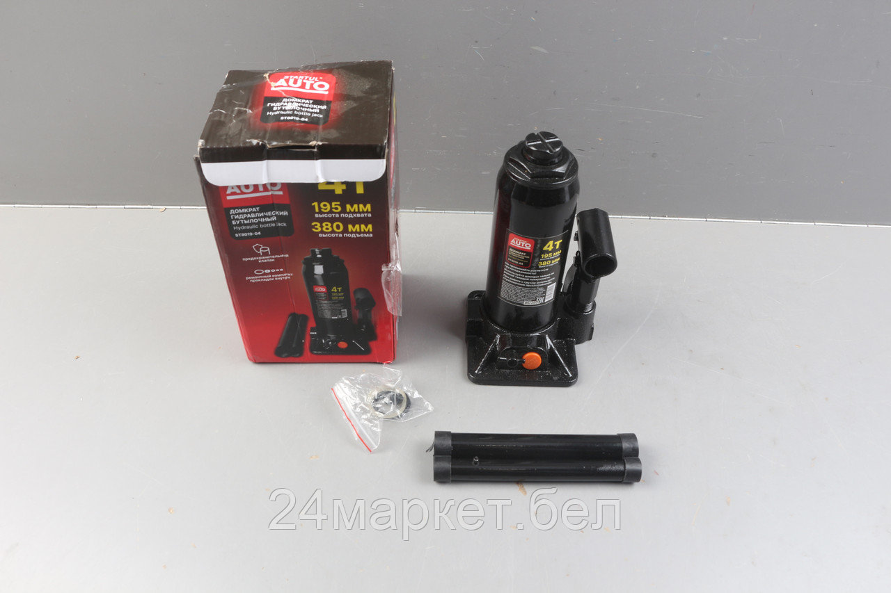 Домкрат гидравлический 4т бутылочный 195-380мм STARTUL AUTO (ST8019-04) уцененный (0071817850)