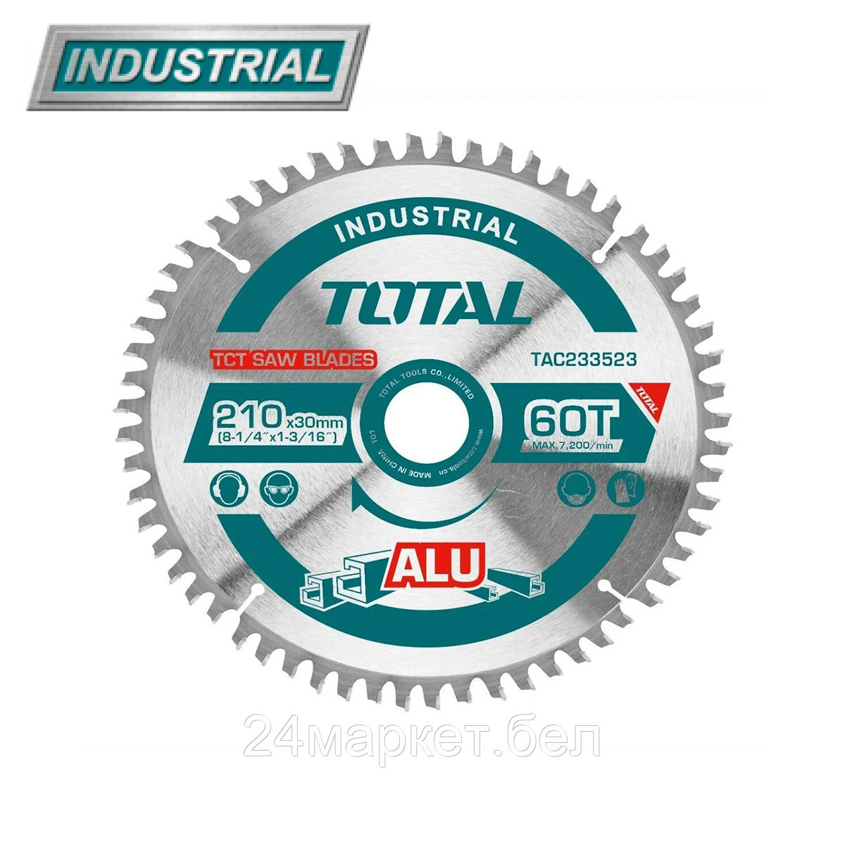 Диск пильный 210x30 мм 60 зубьев TOTAL TAC233523 TAC233523