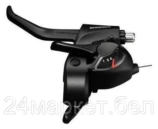 Шифтер/Тормоз. ручка Shimano Tourney, EF41, лев, 3ск, тр. 1800мм, цв. черн., б/уп.  ASTEF41LBL SHIMANO