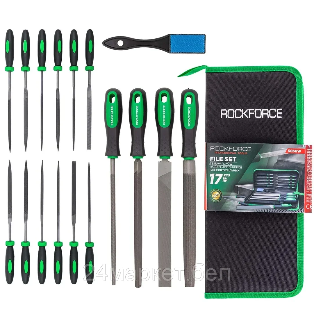 RF-5056W RockFORCE Набор напильников разнопрофильных, 17шт