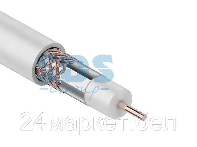 REXANT Китай Кабель RG-6U+Cu (75 Ом), Cu/Al/Cu 48 % (бухта 100 м) белый PROconnect (REXANT)