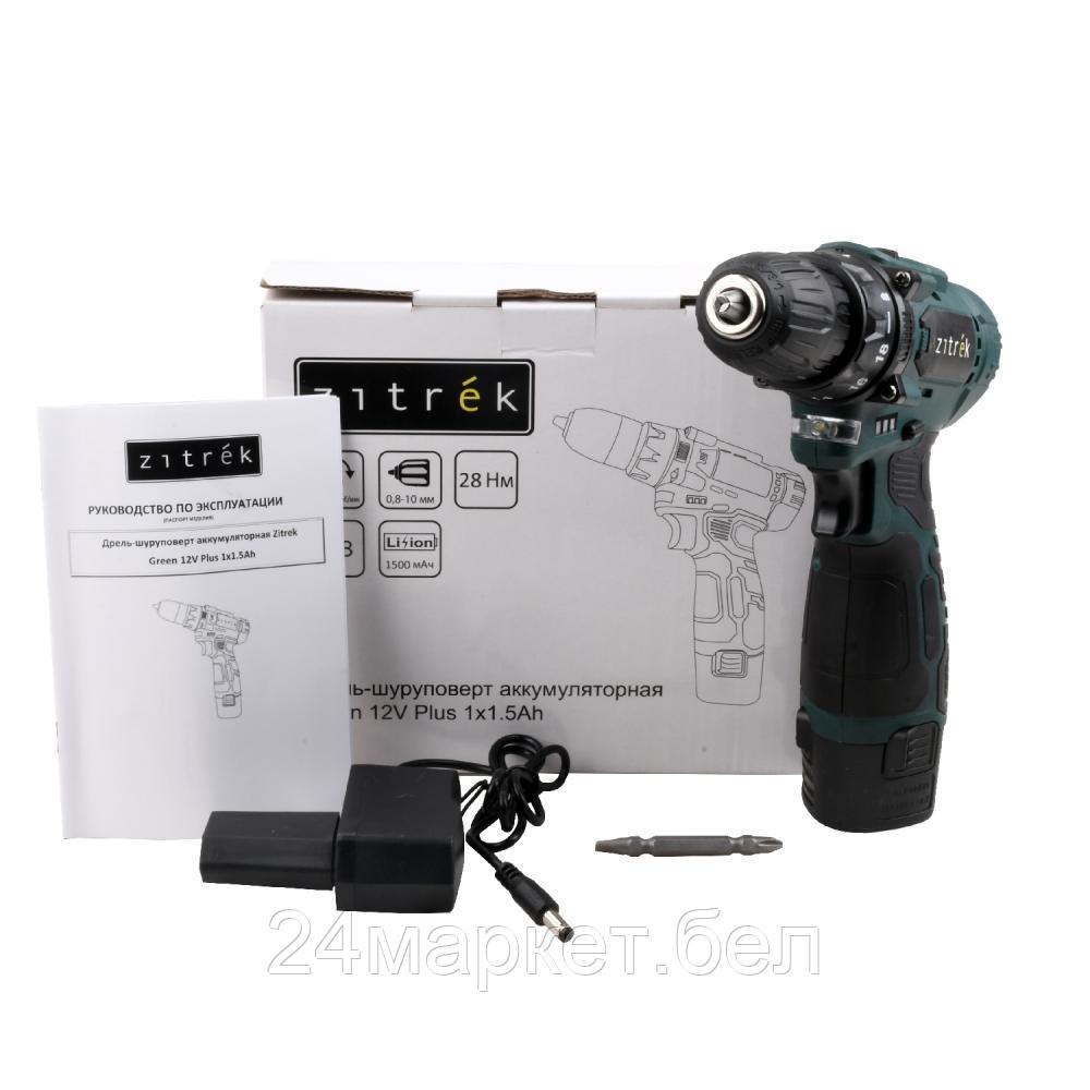 Дрель-шуруповерт Zitrek Green 12V Plus 085-1013 (с 1-им АКБ)