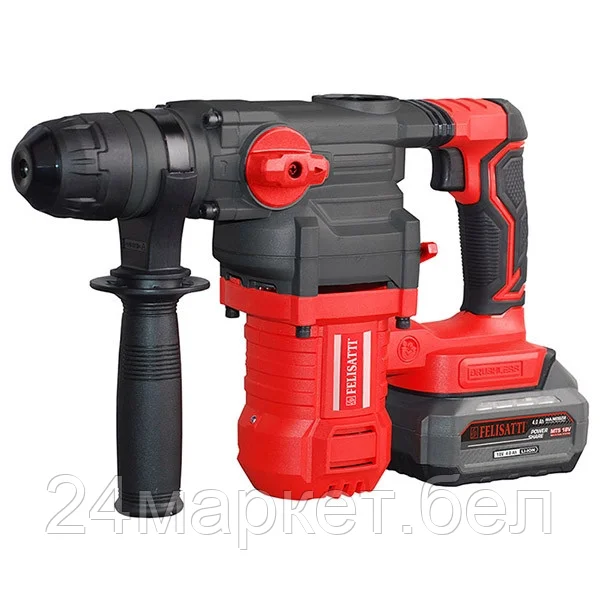 Аккумуляторный перфоратор SDS-Plus 4,5 Дж, 26 мм (кейс, 1 аккум. 4,0 Ач, ЗУ 4А) (FT1597 Felisatti)