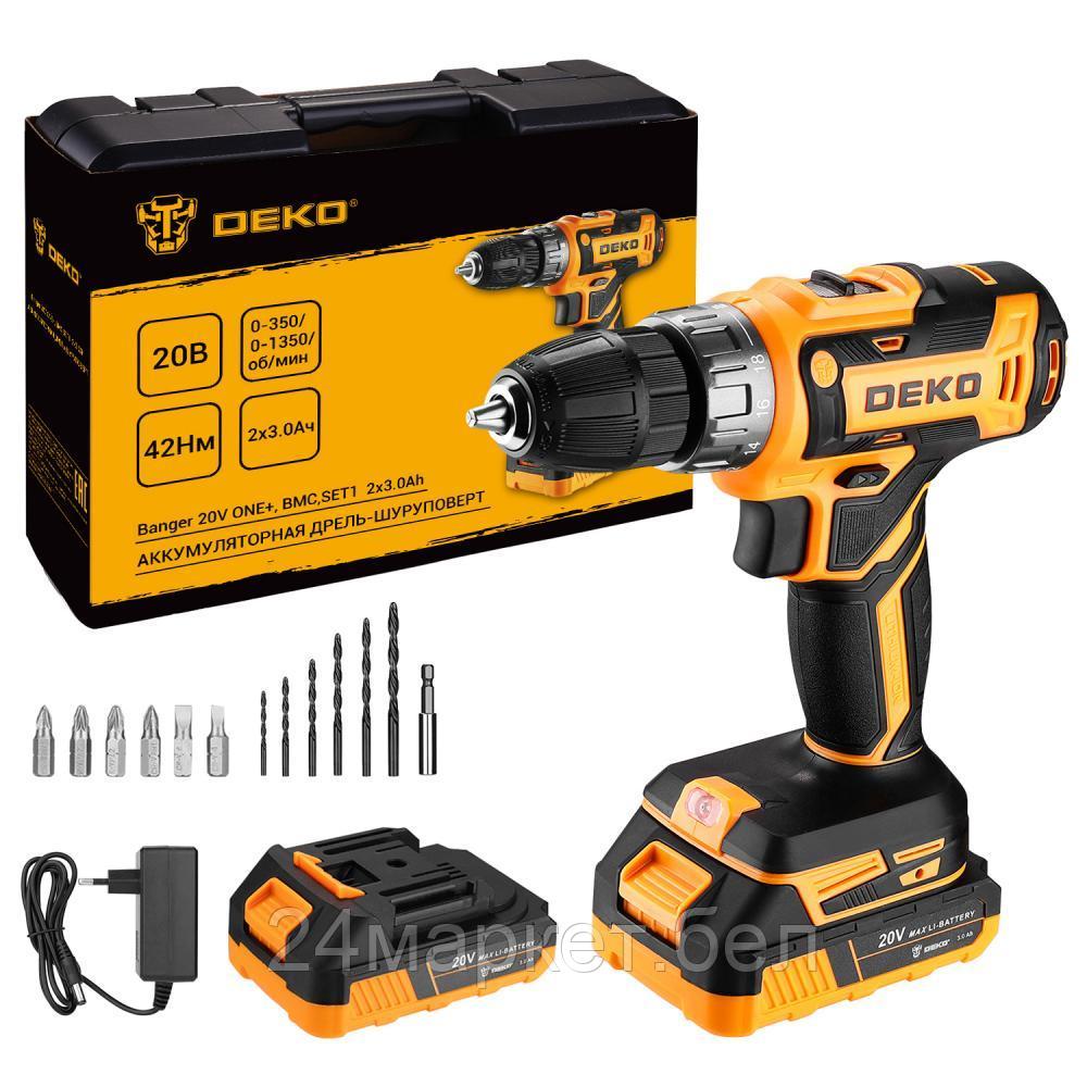 Дрель-шуруповерт Deko Banger 20V ONE+ 083-1109 (с 2-мя АКБ, кейс)