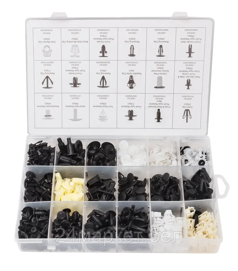 FORSAGE Набор клипс 418пр. (HONDA), пластиковом органайзере Forsage F-01Z0225