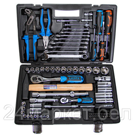 Licota ALK-8016F Набор инструмента 1/4" и 1/2" 6гр. 81 предмет