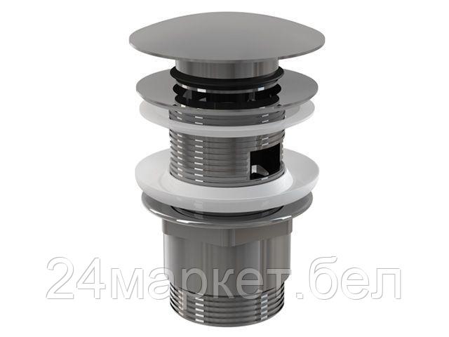 Alcaplast Чехия Водослив для умывальника click/clack 5/4, цельнометаллический с большой заглушкой, Alcaplast (Водослив для умывальника click/clack 5/4, цельнометаллич
