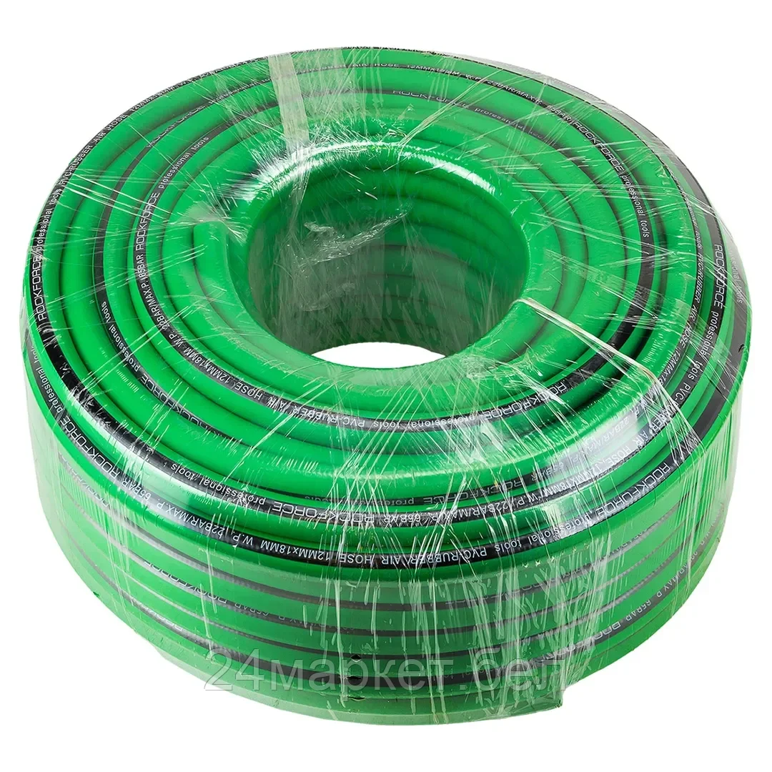 Rock FORCE Шланг воздушный резиновый армированный 12*18мм*50м Rock FORCE RF-AHC-52K