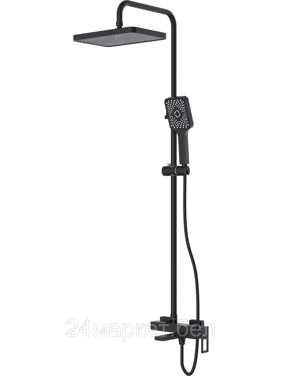 Душевая система D35 черный, серия 810 ECONOCE (Нет излива, лейка и шланг в комплекте) EC0812BL