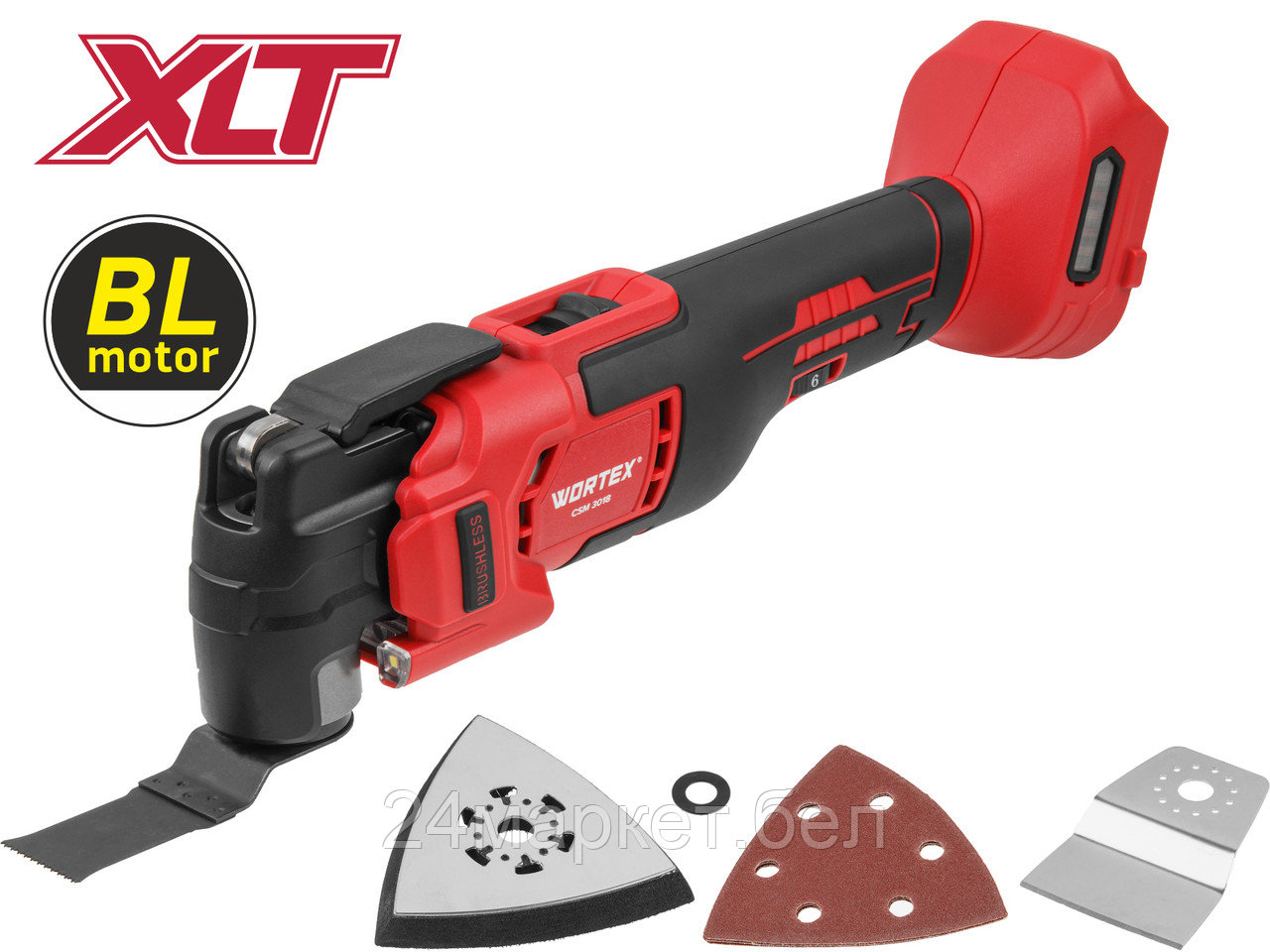 Аккум. многофункциональный инструмент (реноватор) WORTEX CSM 3018 в кор. ALL1 XLT + аксесс. SOLO