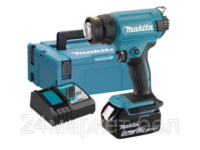 Аккум. термовоздуходувка DHG180RT1J MAKPAC  MAKITA (18.0 В, 1 акк., 5.0 А/ч Li-Ion, 550 град, кейс MakPac ,насадки. 1,з/у) DHG180RT1J