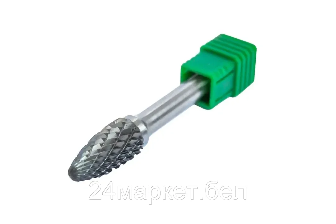 Шарошка коническая скругленная по металлу(Ø 16мм,Ø хвостовика 6мм),в пластиковом футляре Rock FORCE RF-617F1625