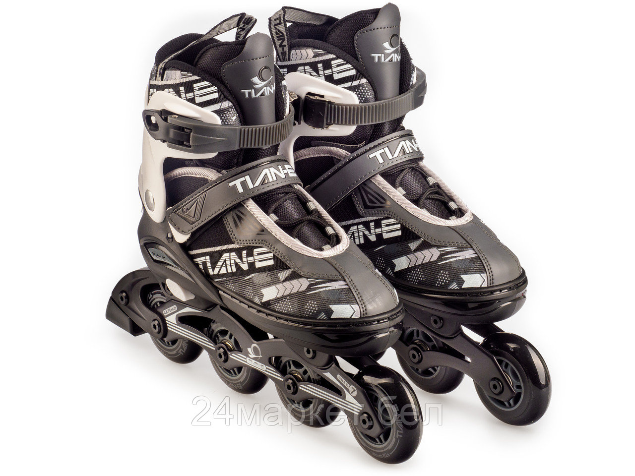 Роликовые коньки TIAN-E TE-781GRL (р. 39-42, серый)