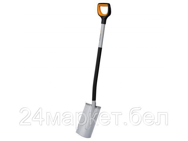Лопата штыковая с закругленным лезвием Xact FISKARS (серая) 1066730