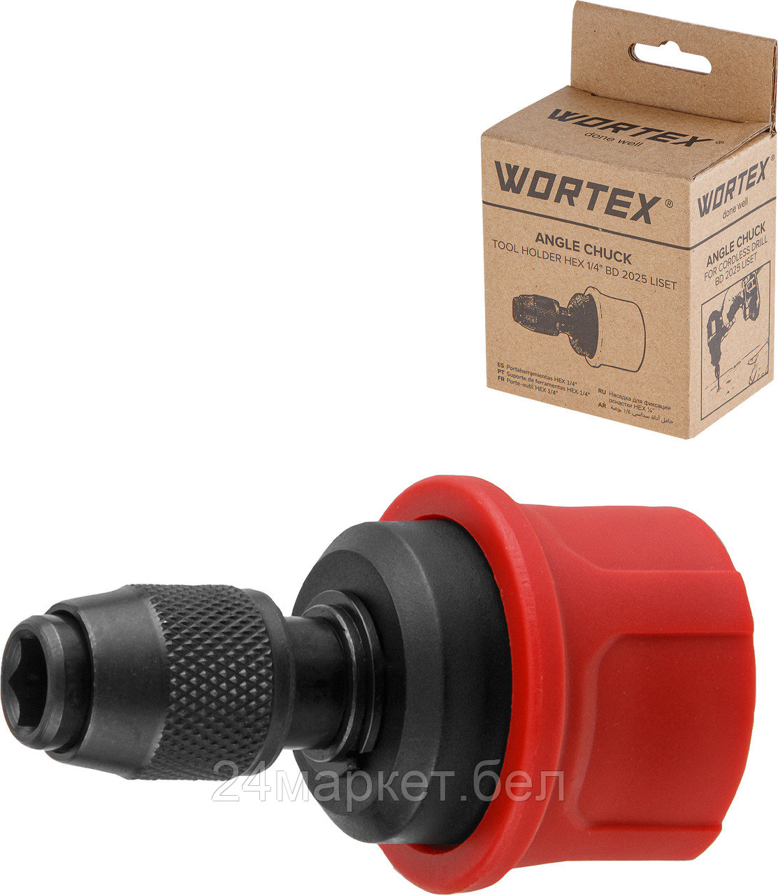 Насадка для фиксации оснастки HEX 1/4" WORTEX