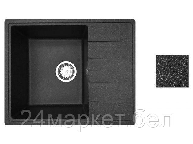 Мойка кухонная из искусственного камня PLATINUM черный 570х465 mm, AV Engineering