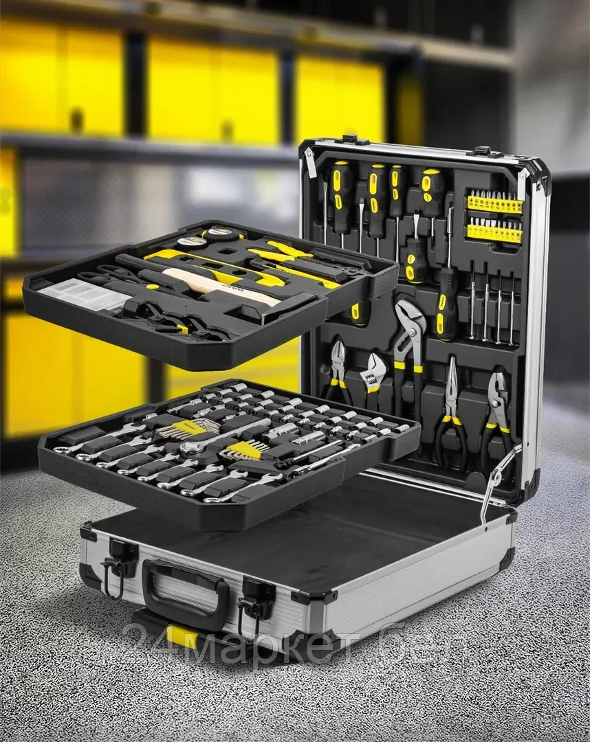 WMC-WMC186-3 WMC TOOLS Набор инструментов 186пр. 1/4" 1/2" (6-гр.) (4-30мм) "Дорожный кейс"