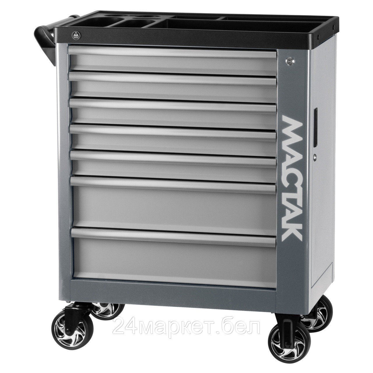 МАСТАК 521-07580G МАСТАК Тележка инструментальная, 7 выдвижных ящиков, "НОВА", серая
