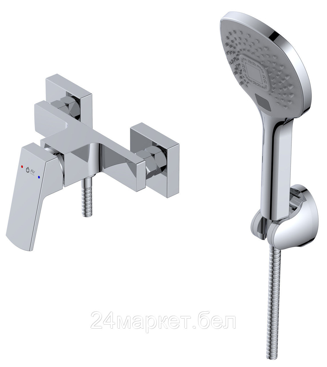 Смеситель для душа (Lt) D35, серия NEO AV Engineering (Без излива, эксцентриков нет, лейка и душ в комплекте) AVNEO5-A170-121