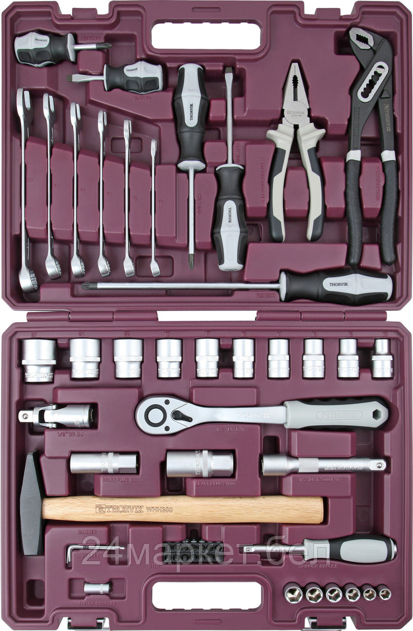 Thorvik TS056 TS056 Набор инструмента универсальный 1/4", 1/2"DR, 56 предметов