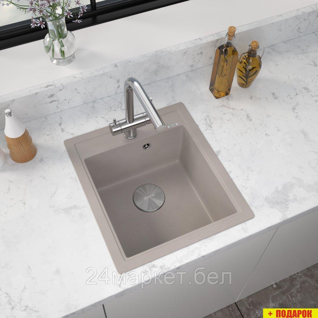 Кухонная мойка ZorG Rock 46 Premium alumetallic