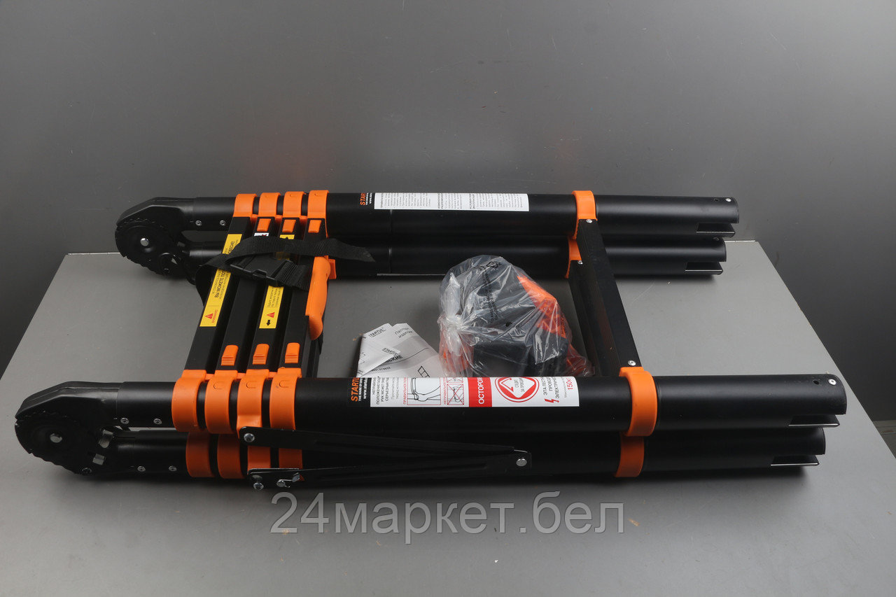Лестница телескопическая 2-х секц. алюм. 210/420см, 2х5 ступ. 14,8кг BLACK LINE STARTUL (ST9932-04