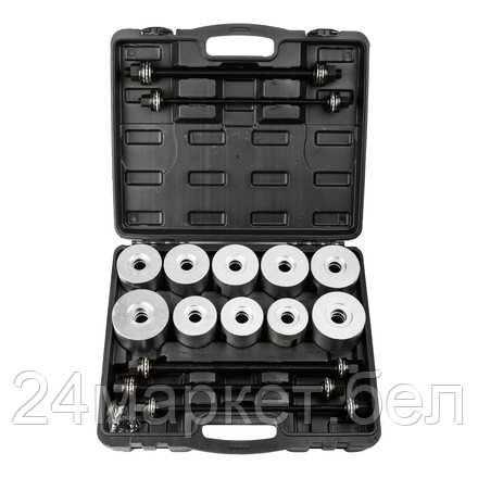 SpecX A20158 Набор оправок для выпрессовки и запрессовки сайлентблоков универсальный, 27 предметов